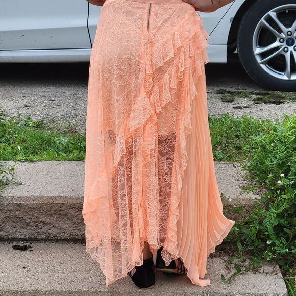 ALICE + OLIVIA peach fairy style  NEW WITH TAGS maxi gown - Picture 5 of 16